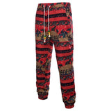 Men's  Linen Long Pant Ethnic Style Patchwork Vacation Set