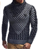 Men's Turtleneck  Long Sleeve Solid  Knitted r Autumn Winter Knitwear Sweater