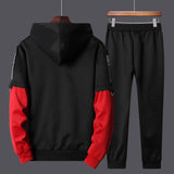 Men's Fashion Two Piece Sets ( Sportswear  Hoodie + Pants )Track Suit