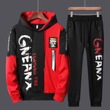 Men's Fashion Two Piece Sets ( Sportswear  Hoodie + Pants )Track Suit