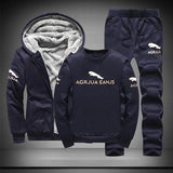 Men's Warm Sportsuit 3 Pieces/Set Winter Hoodie Brushed Suit Thermal Gym Fitness Run Tracksuit