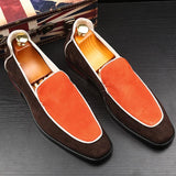 Men's Italian Style Doug Shoes Suede Pointed Toe Loafers Wedding Dress Shoes