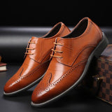 Men's British Style Soft Leather Handmade Retro Breathable Flats Dress Shoes