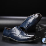 Men's British Style Soft Leather Handmade Retro Breathable Flats Dress Shoes