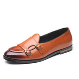 Men's Leather Vintage Business Elegant Party Casual British Style Flats Dress Shoes