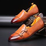 Men's Leather Vintage Business Elegant Party Casual British Style Flats Dress Shoes