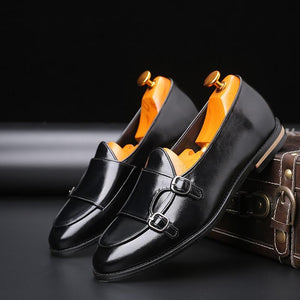 Men's Leather Vintage Business Elegant Party Casual British Style Flats Dress Shoes