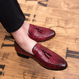 Men's Leather Retro Pointed Toe Oxford footwear Dress shoe