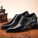 Men's Fashion Hand-Carved British Wind Business Casual Dress Shoes