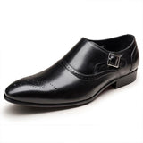 Men's Fashion Hand-Carved British Wind Business Casual Dress Shoes