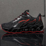 Men's Breathable Running Sneakers Bounce Outdoor Sport Professional Training Flame pattern Shoes