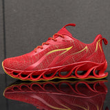 Men's Breathable Running Sneakers Bounce Outdoor Sport Professional Training Flame pattern Shoes