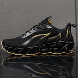 Men's Breathable Running Sneakers Bounce Outdoor Sport Professional Training Flame pattern Shoes