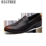 Men's  Leather Formal Coiffeur Wedding Loafer Party Classic luxury Crocodile Shoes