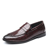 Men's Leather   Crocodile Pattern Business Luxury Elegant Party Wedding British Style Dress Shoes
