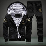 Men's New Fashion Suit Casual Sportswear Winter Autumn Outwear Tracksuit 2 Piece Hoodie + Sweatpant Set