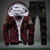 Men's New Fashion Suit Casual Sportswear Winter Autumn Outwear Tracksuit 2 Piece Hoodie + Sweatpant Set