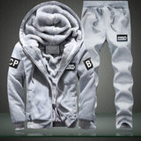 Men's New Fashion Suit Casual Sportswear Winter Autumn Outwear Tracksuit 2 Piece Hoodie + Sweatpant Set