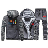 Anime Coat Hip Hop Tracksuit Hoodies Thick Sweatshirt (Hip Hop Jacket+Pants )2 Piece Sets