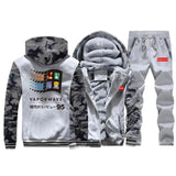 Anime Coat Hip Hop Tracksuit Hoodies Thick Sweatshirt (Hip Hop Jacket+Pants )2 Piece Sets