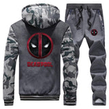 Men's Sporting Suit Set Hooded Jacket+Pant Sportswear 2 Piece Set Tracksuit size L-9XL