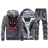 Men's Sporting Suit Set Hooded Jacket+Pant Sportswear 2 Piece Set Tracksuit size L-9XL