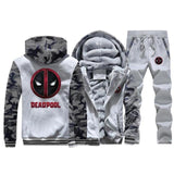 Men's Sporting Suit Set Hooded Jacket+Pant Sportswear 2 Piece Set Tracksuit size L-9XL