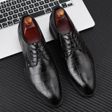 Men's High Quality Oxford Lace-Up Bullock Business Formal Brogues Dress Shoes