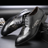 Men's British Leather Elegant Comfortable Pointed Toe Wedding Shoes