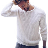 Men's Cotton Autumn Winter  Sweaters Long Sleeve  Neck Knitted Jumper Knitwears Clothes