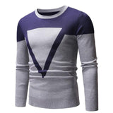 Men 's Fashion Triangle Keep Warm Sweaters Long Sleeve