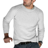 Men's Cotton Autumn Winter  Sweaters Long Sleeve  Neck Knitted Jumper Knitwears Clothes