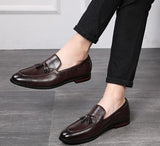 Spring Gentlemen Men's Flats Leather Fashion Dress Shoes