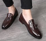 Spring Gentlemen Men's Flats Leather Fashion Dress Shoes