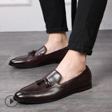 Spring Gentlemen Men's Flats Leather Fashion Dress Shoes