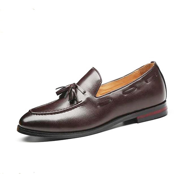 Spring Gentlemen Men's Flats Leather Fashion Dress Shoes