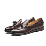 Spring Gentlemen Men's Flats Leather Fashion Dress Shoes