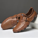 Fashion Spring Men Leather Flats Loafer Shoes