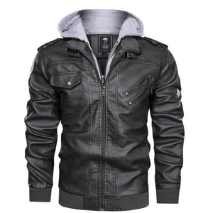 New Men's Leather Coats Autumn spring Casual Motorcycle Jacket