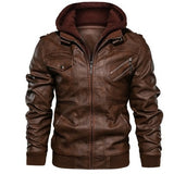 New Men's Leather Coats Autumn spring Casual Motorcycle Jacket