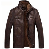 Business PU Leather Men Jacket