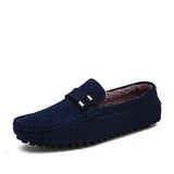 Plus Size Men's Plush Warm Winter Casual Slip On Shoes