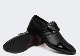 Men's Dress Shoes - Leather Business Office Wedding Flats Man Casual Party Driving Shoes