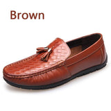 Luxury Brand High Quality Genuine Leather Breathable  Men Casual Driving Shoes