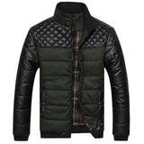 Fashion PU Patchwork Men Jackets &Coats