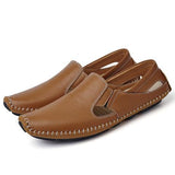 Plus Size Men Leather Driving Shoes