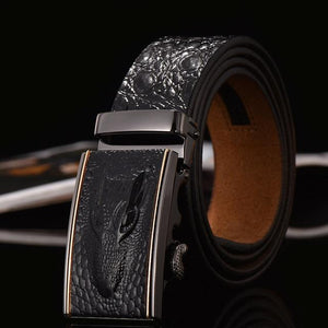 Luxury Genuine Leather Crocodile Automatic Belt