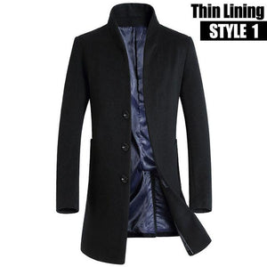 Fashion New Thicken Winter Woolen Men Coats