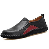 Big Size  Men Flats Genuine Leather Casual Shoe