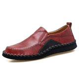 Big Size  Men Flats Genuine Leather Casual Shoe